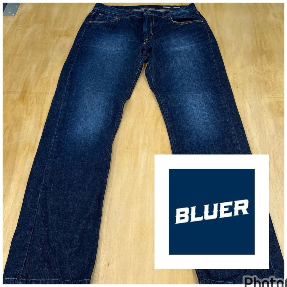Vintage Bluer Denim Jeans Mens 32x31‎ Traditional Fit Straight Leg USA Made